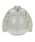THISISNEVERTHAT THISISNEVERTHAT Hickory Denim Shirt Washed Blue