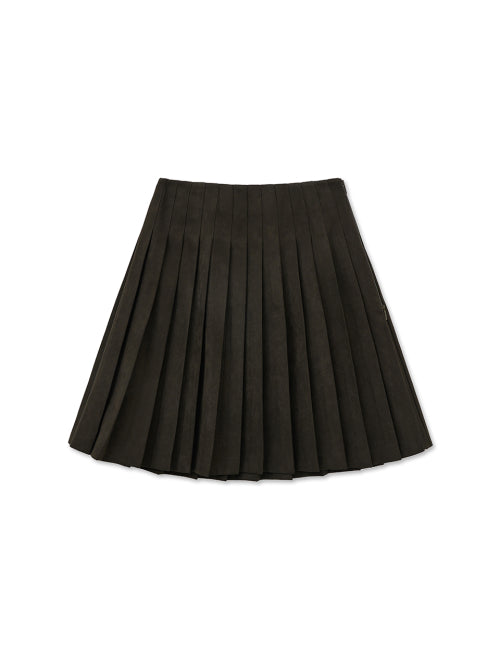 MATIN KIM MATIN KIM Side Zipper Pleats Midi Skirt