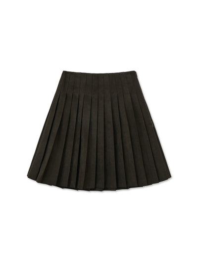 MATIN KIM Side Zipper Pleats Midi Skirt