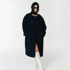 YCH SINGLE-BREASTED COAT DARK NAVY (F23OT017DN)