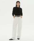 MUSINSA STANDARD WOMAN MUSINSA STANDARD WOMAN Women's Washable Supima Cotton Crew Neck Knit [Black] - Size M