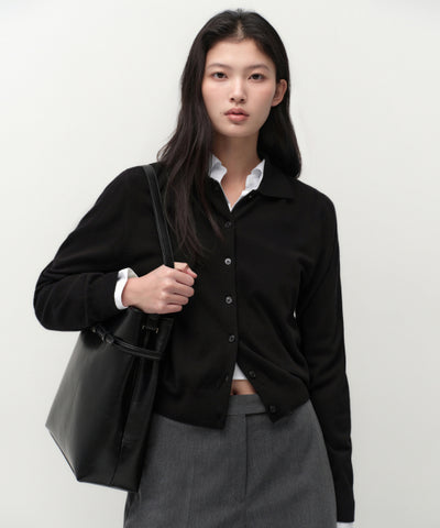 MUSINSA STANDARD WOMAN Cardigan Essential Collared [Size]