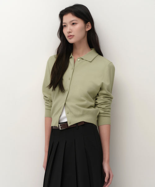 MUSINSA STANDARD WOMAN MUSINSA STANDARD WOMAN Cardigan Essential Collared [Size S]