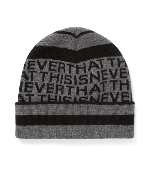 THISISNEVERTHAT THISISNEVERTHAT Striped Jacquard Beanie Grey