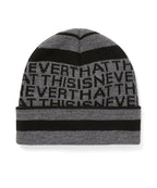 THISISNEVERTHAT THISISNEVERTHAT Striped Jacquard Beanie Grey