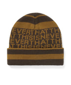THISISNEVERTHAT THISISNEVERTHAT Striped Jacquard Beanie Brown