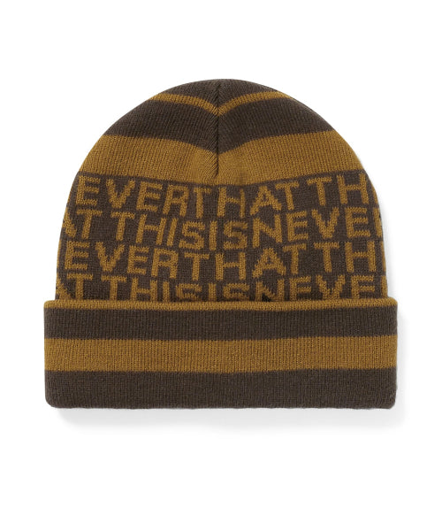 THISISNEVERTHAT THISISNEVERTHAT Striped Jacquard Beanie Brown