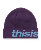 THISISNEVERTHAT THISISNEVERTHAT HSP-Logo Big Cuff Beanie Purple