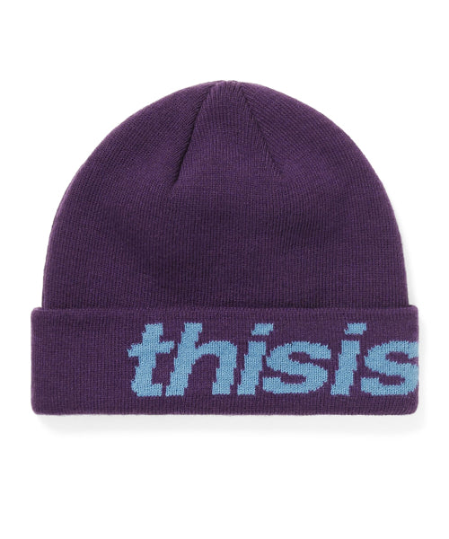 THISISNEVERTHAT THISISNEVERTHAT HSP-Logo Big Cuff Beanie Purple
