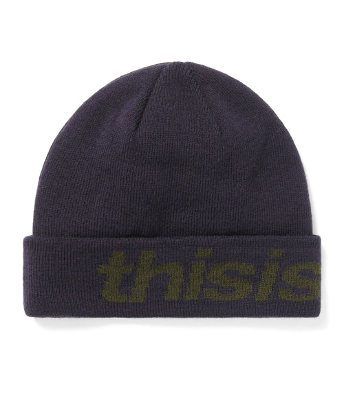 THISISNEVERTHAT THISISNEVERTHAT HSP-Logo Big Cuff Beanie Navy