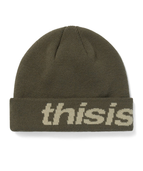 THISISNEVERTHAT THISISNEVERTHAT HSP-Logo Big Cuff Beanie Khaki