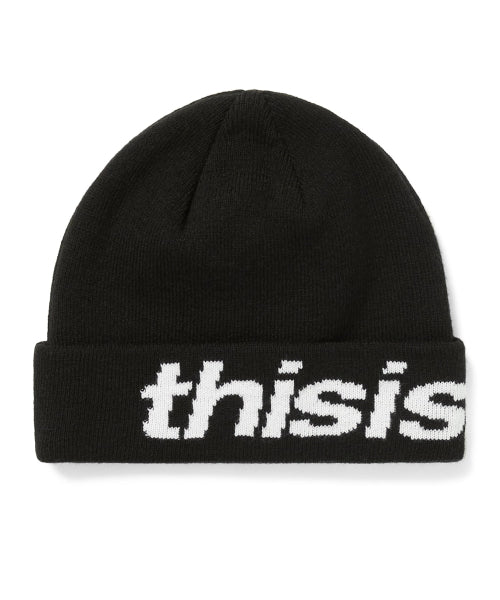THISISNEVERTHAT THISISNEVERTHAT HSP-Logo Big Cuff Beanie Black