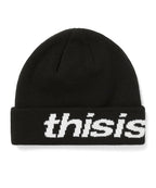 THISISNEVERTHAT THISISNEVERTHAT HSP-Logo Big Cuff Beanie Black