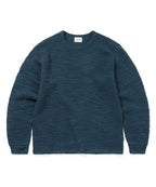 THISISNEVERTHAT THISISNEVERTHAT Wool Crochet Knit L/S Crew Blue