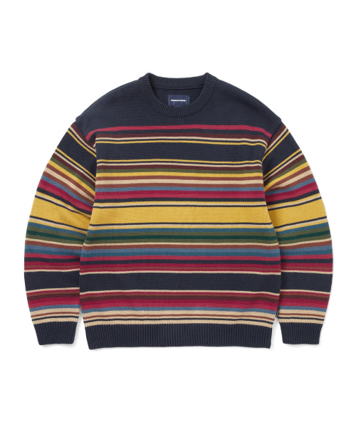 THISISNEVERTHAT THISISNEVERTHAT Multi Striped Sweater Navy/Yellow
