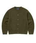 THISISNEVERTHAT THISISNEVERTHAT Hairy Knit Cardigan Olive Green