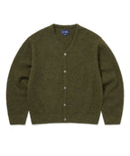 THISISNEVERTHAT THISISNEVERTHAT Hairy Knit Cardigan Olive Green