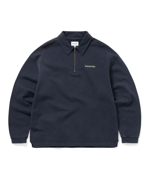 THISISNEVERTHAT THISISNEVERTHAT Half Zip Polo Sweatshirt Navy