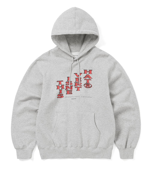 THISISNEVERTHAT THISISNEVERTHAT Vertical Logo Hoodie Heather Grey