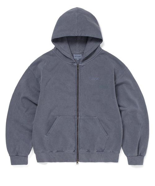 THISISNEVERTHAT THISISNEVERTHAT Waffle Lined Zip Up Hoodie Warm Blue