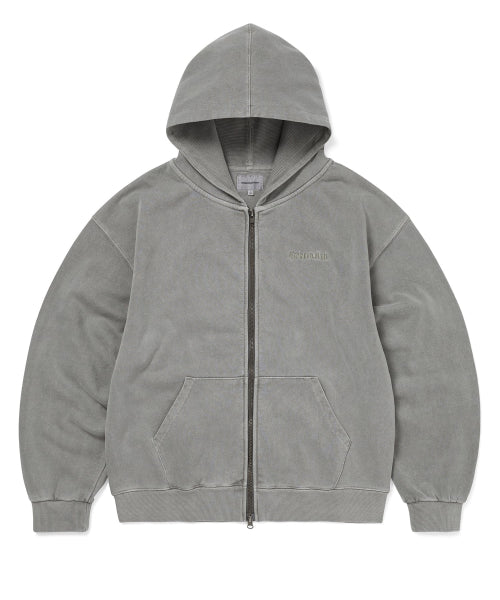 THISISNEVERTHAT THISISNEVERTHAT Waffle Lined Zip Up Hoodie Dark Grey