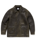 THISISNEVERTHAT THISISNEVERTHAT Washed Shearling Jacket Olive