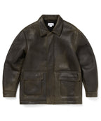 THISISNEVERTHAT THISISNEVERTHAT Washed Shearling Jacket Olive