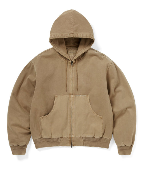 THISISNEVERTHAT THISISNEVERTHAT Overdyed Hooded Jacket Brown