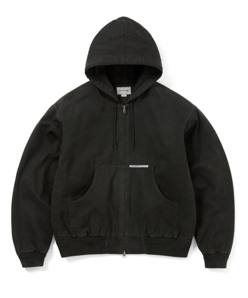 THISISNEVERTHAT THISISNEVERTHAT Overdyed Hooded Jacket Black