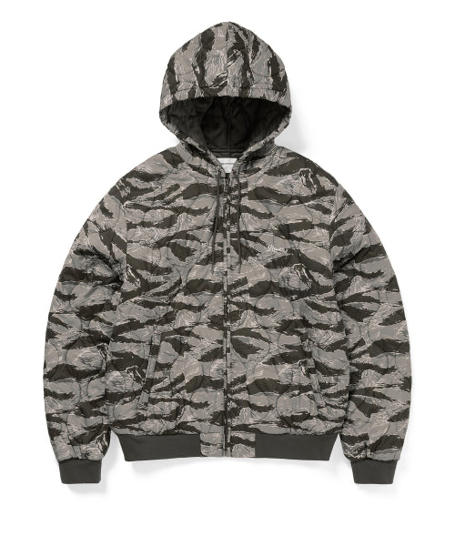 THISISNEVERTHAT THISISNEVERTHAT Quilted Hooded Jacket Olive