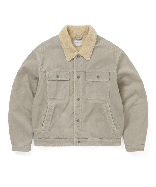 THISISNEVERTHAT THISISNEVERTHAT Sherpa Lined Corduroy Trucker Jacket Stone