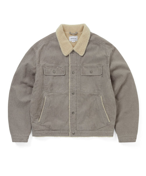 THISISNEVERTHAT THISISNEVERTHAT Sherpa Lined Corduroy Trucker Jacket Grey