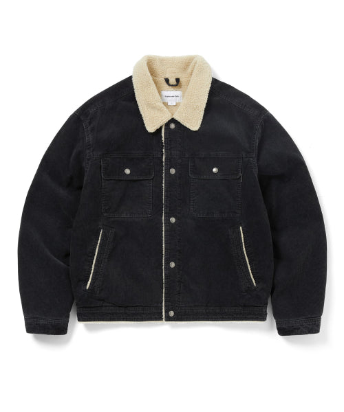 THISISNEVERTHAT THISISNEVERTHAT Sherpa Lined Corduroy Trucker Jacket Black