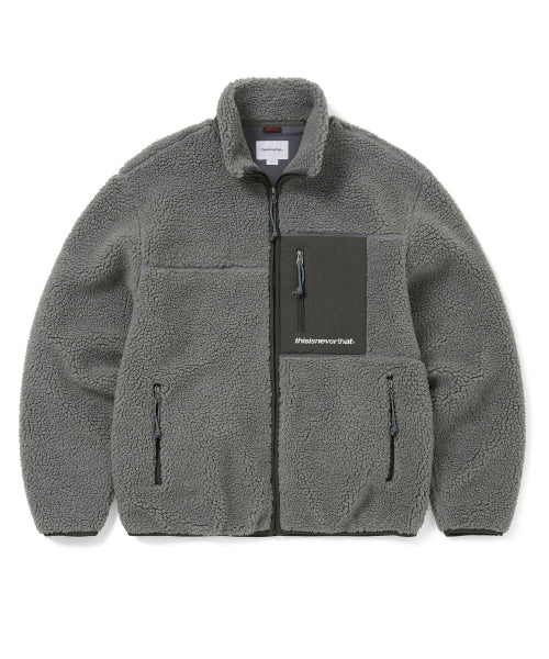 THISISNEVERTHAT THISISNEVERTHAT SP Sherpa Fleece Jacket Charcoal