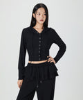 MIXXO MIXXO Ribbed Hoodie Long-Sleeve T-Shirt (C)