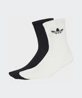 ADIDAS ADIDAS Fluffy Crew Socks - White:Black