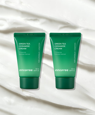 innisfree Green Tea Ceramide Cream Tube 50mL x 2