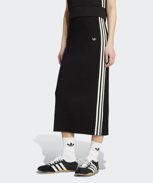 ADIDAS ADIDAS 3-Stripe Knit Skirt - Black