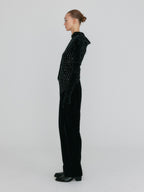 EENK ZOVAN Tapered Pocket Pants - Black Velvet