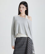 MIXXO MIXXO Loose Fit One Shoulder Pullover - Size C