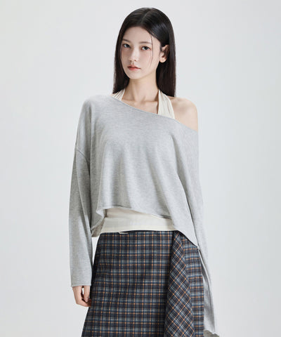 MIXXO Loose Fit One Shoulder Pullover - Size C