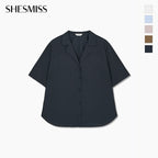 SHESMISS Minimal open collar half shirt_SWWSTQ21130