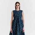 EENK YIMI Jacquard Denim Sleeveless Top - Navy
