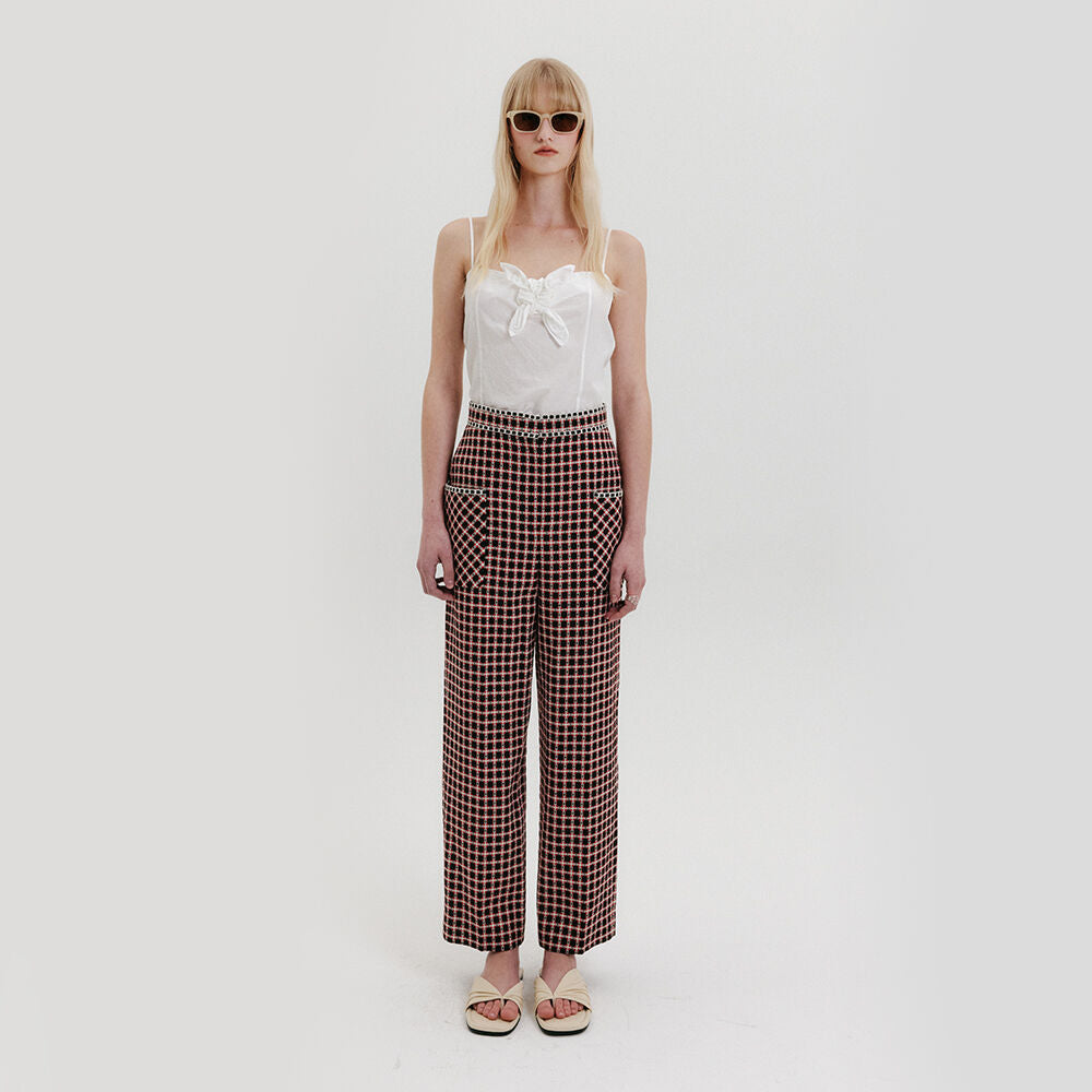 EENK Tweed Pocket Pants - Red