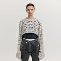 EENK EENK XEKO Open Back Crop Knit Top - Grey