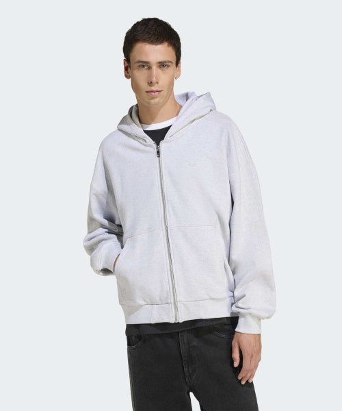 ADIDAS ADIDAS Premium Essential Full Zip Hoodie - Light Gray Heather