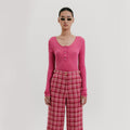 EENK Round Neck Knit Top - Pink