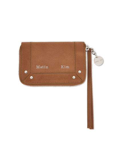 MATIN KIM Steel Logo Rivet Compact Wallet