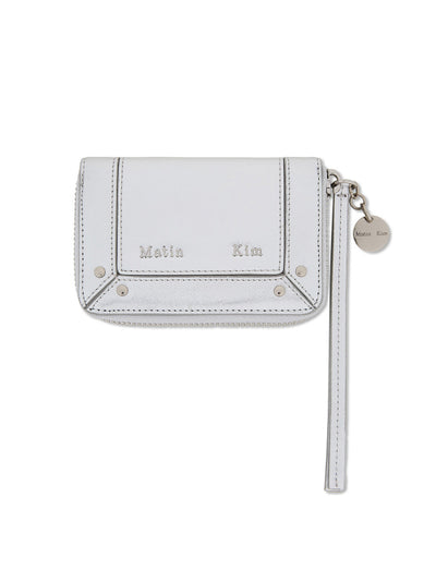 MATIN KIM Steel Logo Rivet Compact Wallet