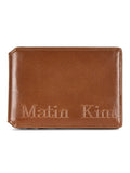 MATIN KIM MATIN KIM Embossed Logo Business Wallet in Camel